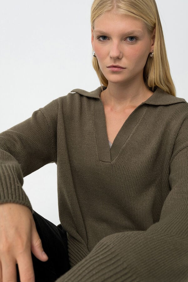 Tiffosi Relaxed Jumper with Neck printed