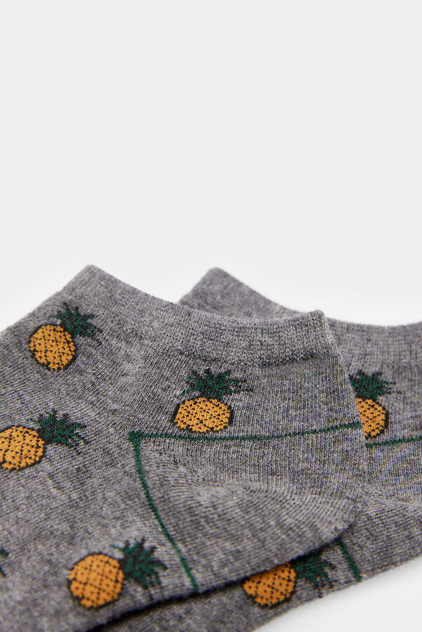 Springfield Čarape do gležnja s ananasima Siva
