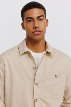 Springfield Sobrecamisa de linho com bolso