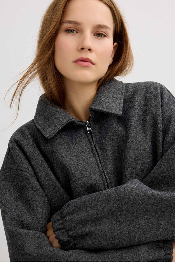 Inside Stoffjacke Grau