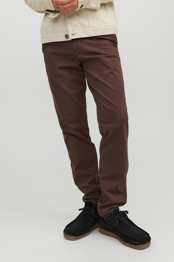 Springfield Pantalón chino slim fit marrón medio