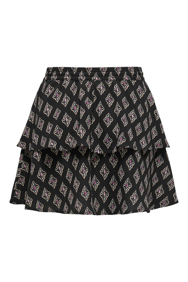 Springfield Short ruffle skirt black