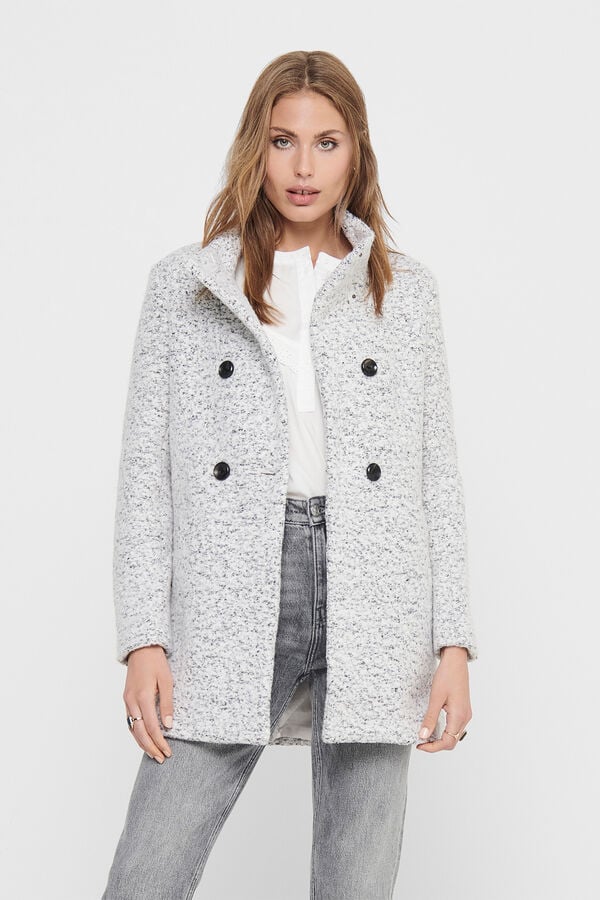 Only Midi teddy coat white