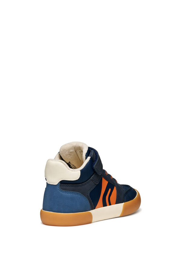Geox Leather‑effect trainers blue
