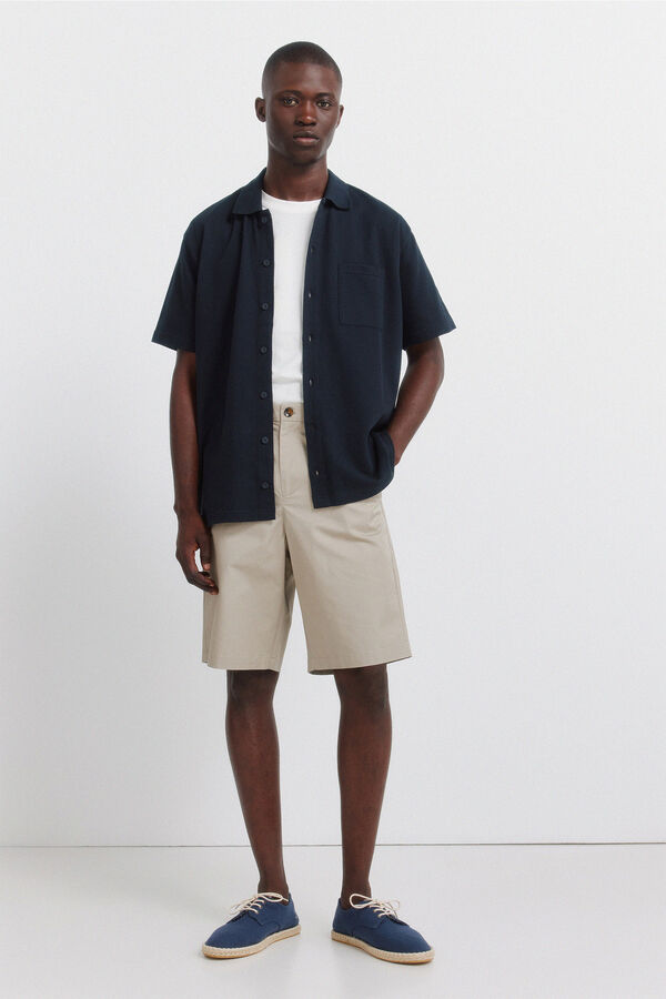 Springfield Polo shirt with regular fit pocket blue