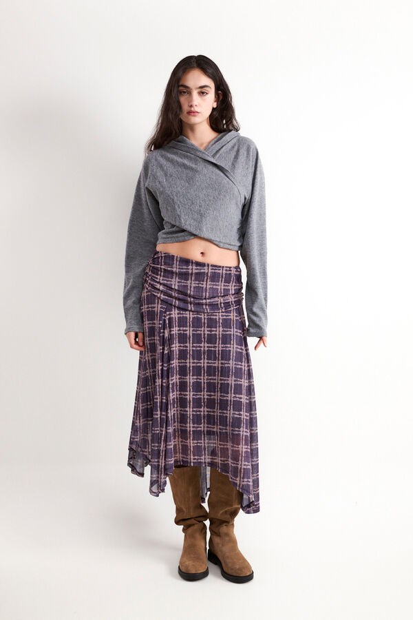 Balmohk Plaid miniskirt rose