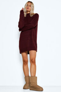 Noisy May vestido punto cuello alto canal&eacute;