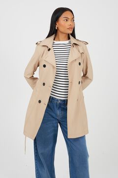 Brave Soul Trenchcoat mit G&uuml;rtel &uuml;berkreuzt