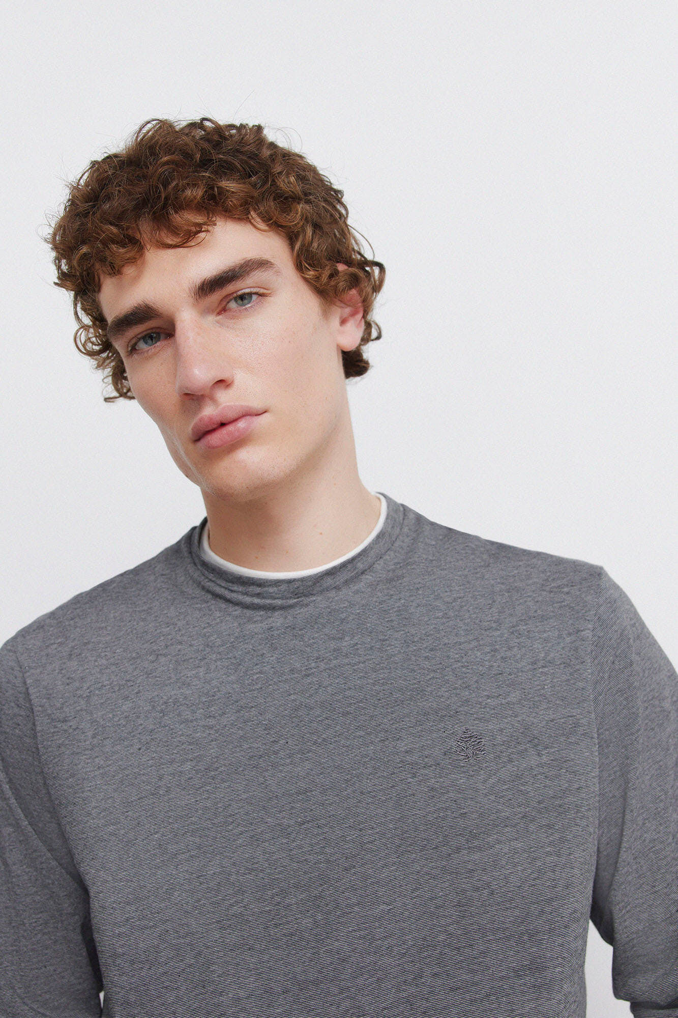 Springfield Camiseta manga larga doble microraya