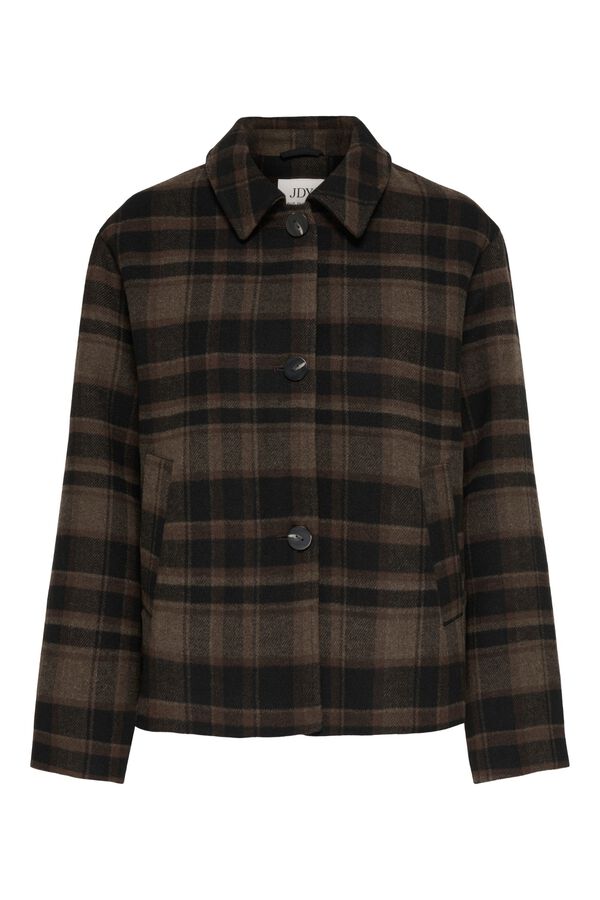 JDY Short cloth coat mink