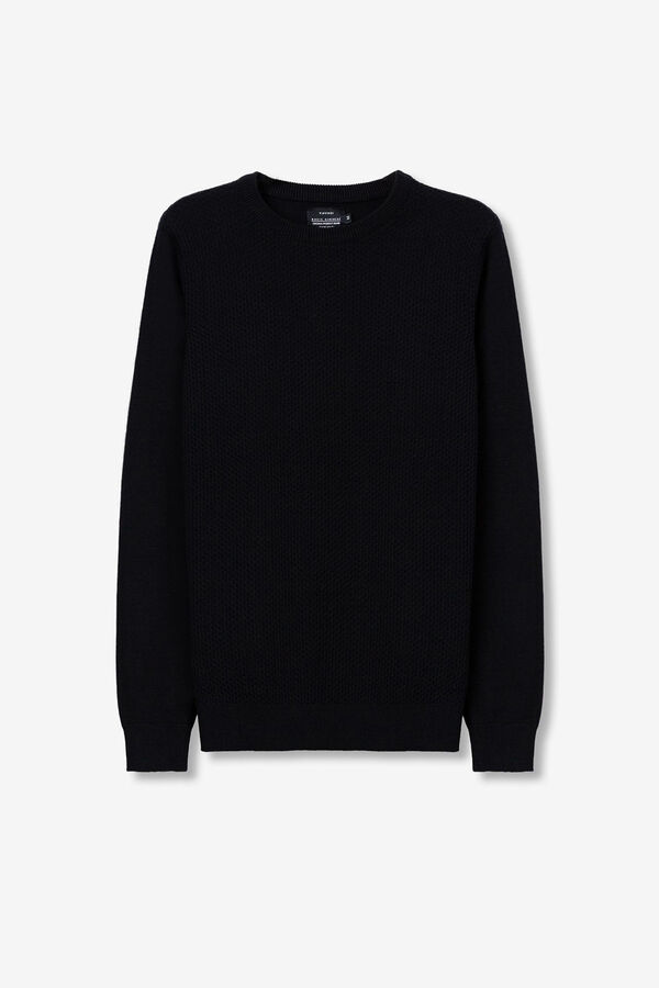 Tiffosi Jersey de punto texturizado azul