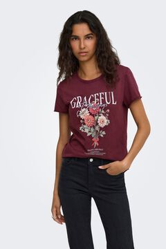 Only T-shirt de manga curta estampada