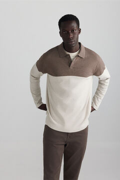 Springfield Colour block polo shirt