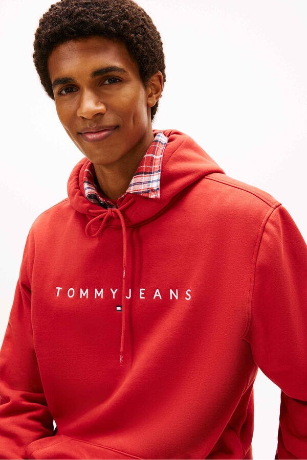 Tommy Jeans Sudadera de corte regular rojo