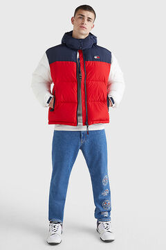 Springfield Tommy Jeans men's colourblock Alaska puffer jacket navy