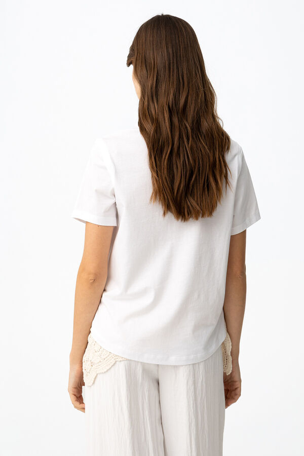 Tiffosi Floral printed T-shirt blanc