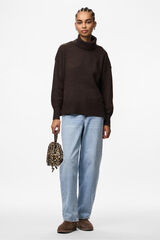 Pieces Basic turned-up sweater nude