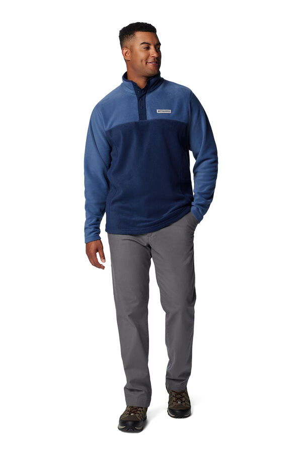 Columbia polar para homem Steens Mountain&trade; II com z&iacute;per e meio fecho azul