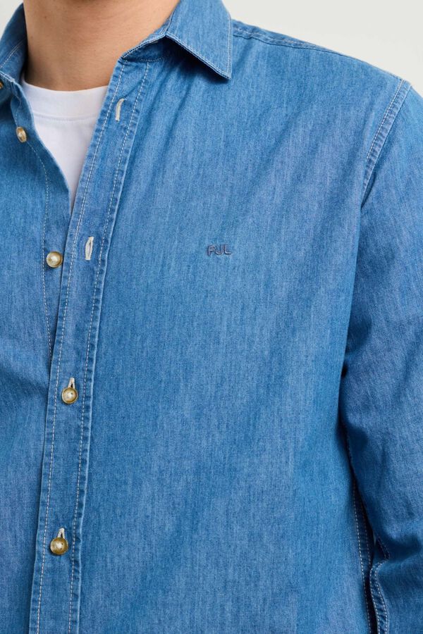 Pepe Jeans Denim slim fit shirt blue