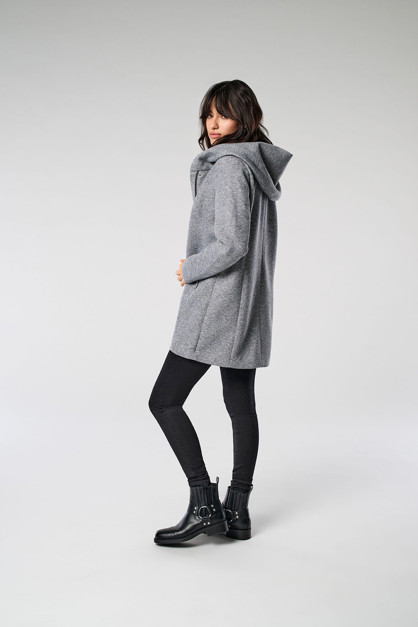 Only Abrigo midi de pa&ntilde;o