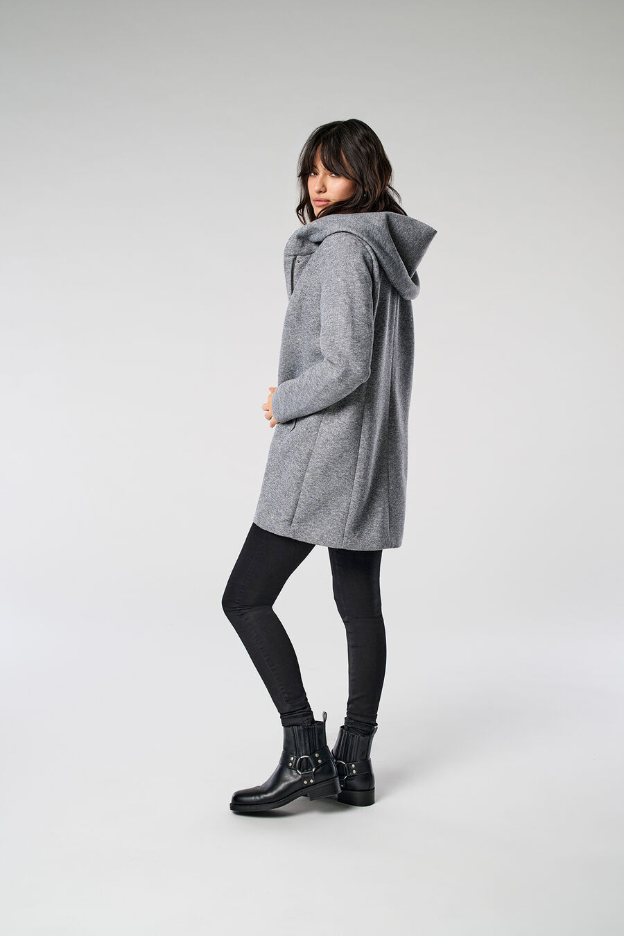 Abrigo midi de paño