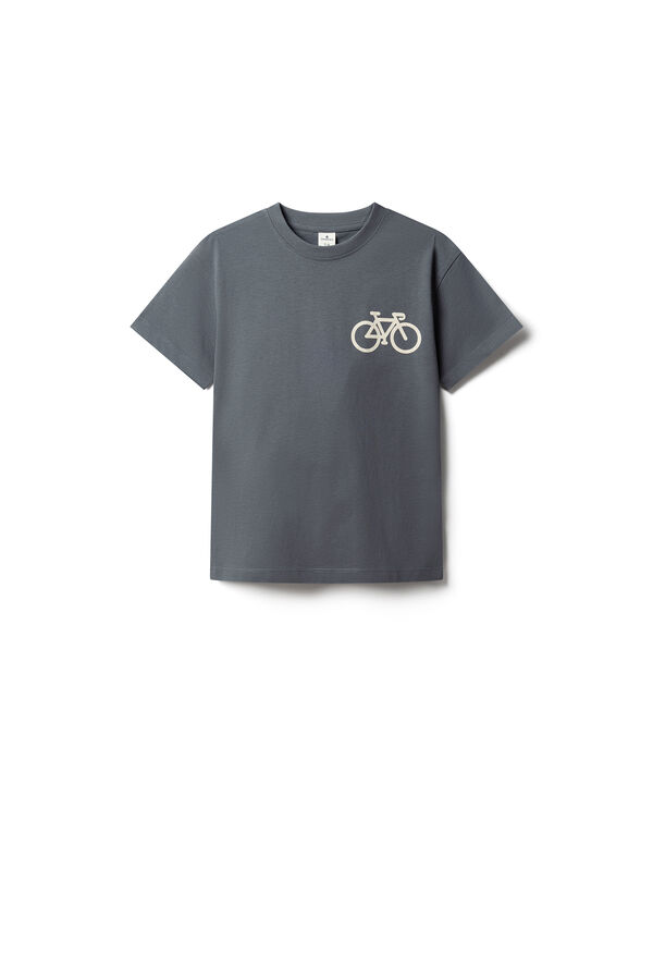 Springfield Kids T-shirt de manga curta boxy para crian&ccedil;a azul