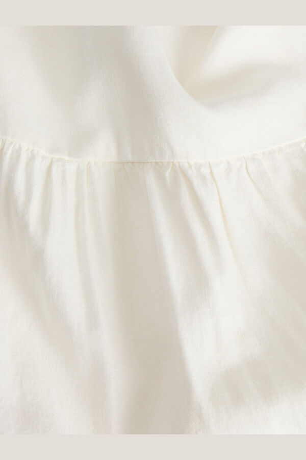 Jack & Jones Vestido largo lino blanco