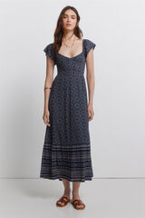 Springfield Haljina sa printom i karnerima Plava