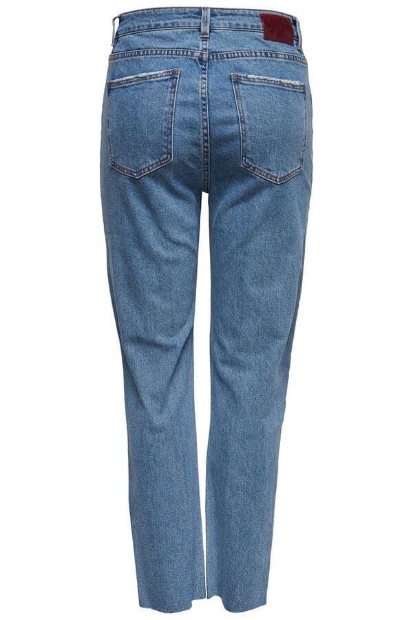 Springfield Gerade geschnittene Jeans mit hohem Bund azulado