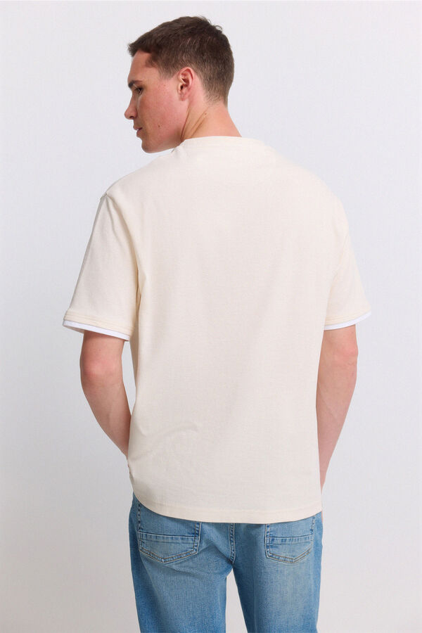 Springfield Double waffle T-shirt white