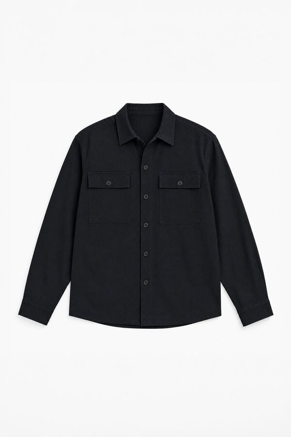 Springfield Oversize fit overshirt blue