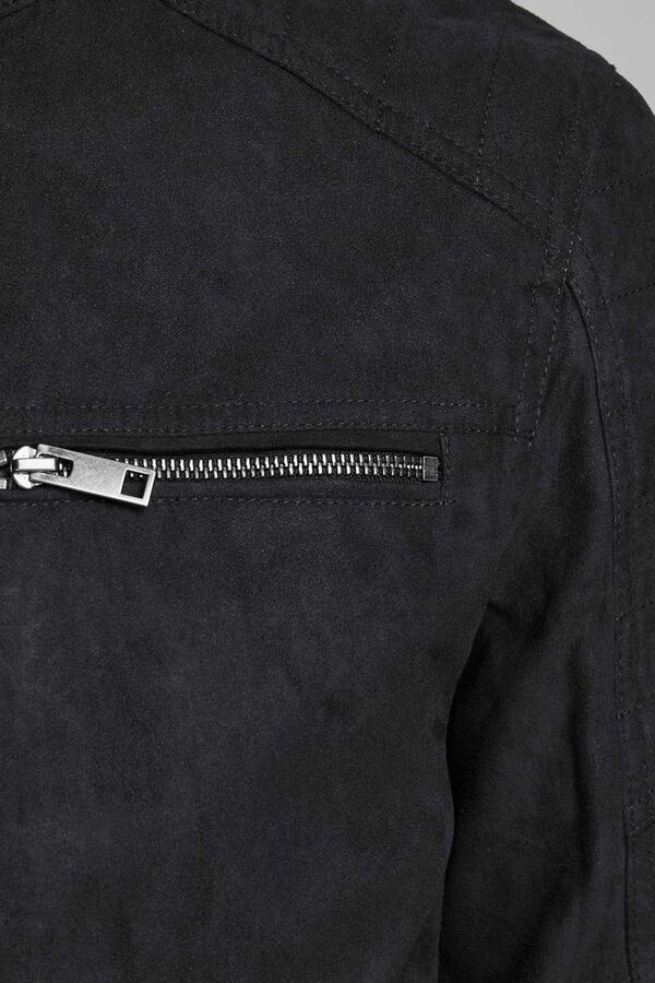 Jack & Jones Chaqueta motera simil ante negro