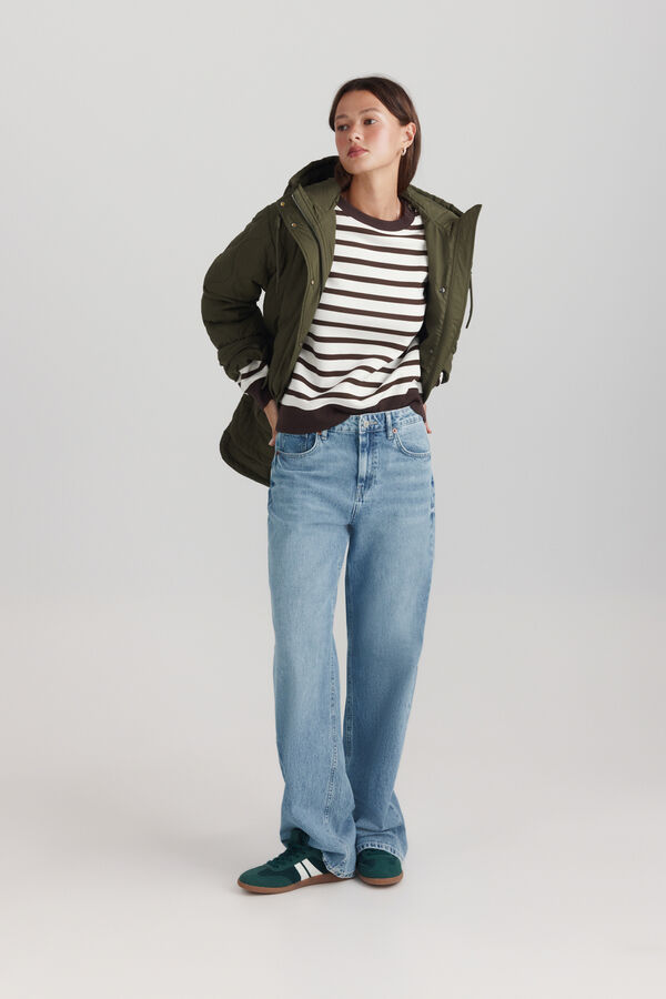 Springfield Puffer jacket with hood beige