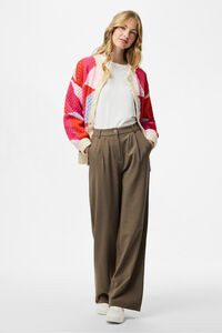 Pieces Cardigan geom&eacute;trico oversized vazado