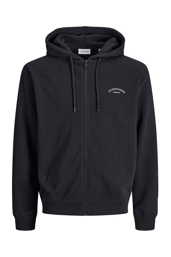 Jack & Jones Sudadera con cremallera relaxed negro