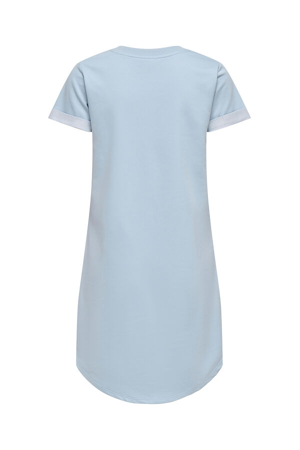 JDY Vestido corto detalle bordado azul