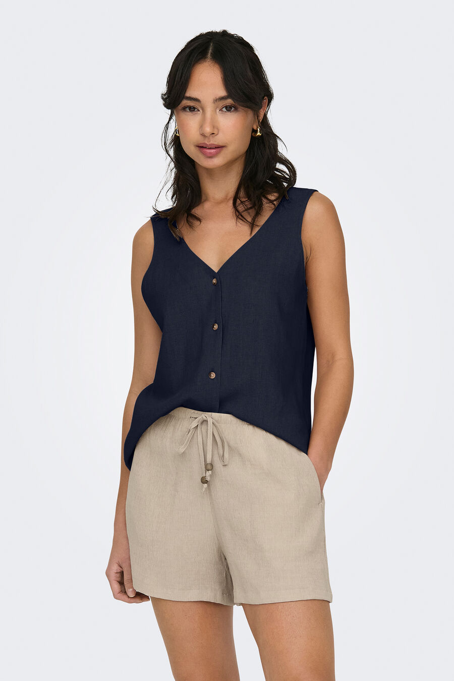 Camiseta tirantes lino