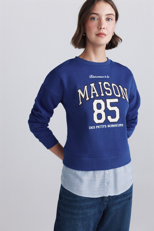 Springfield Two-tone sweatshirt blue