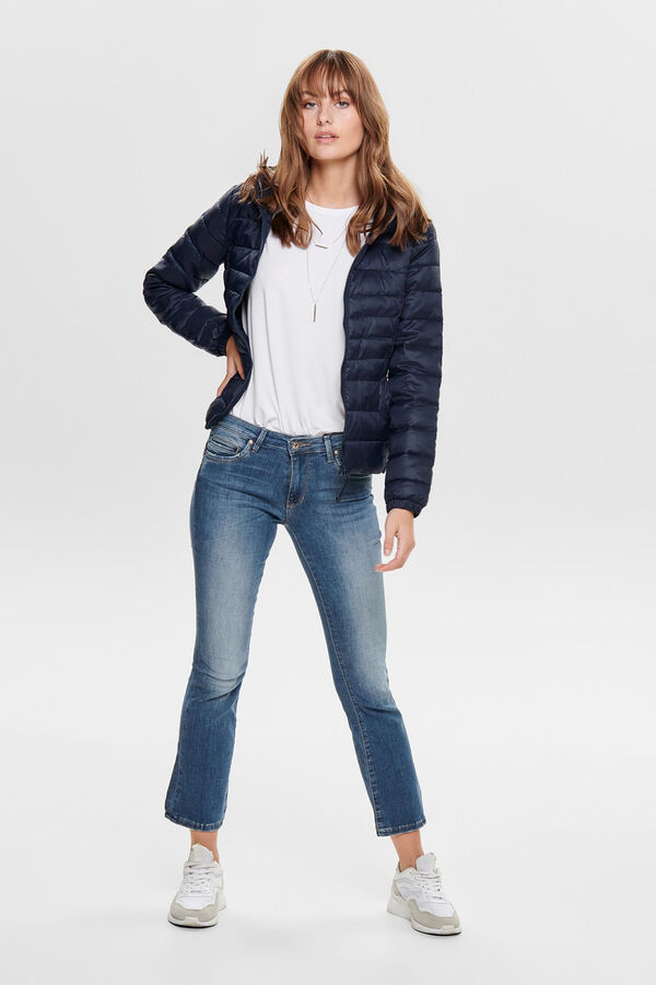 Springfield Quilted hooded puffer jacket bluish
