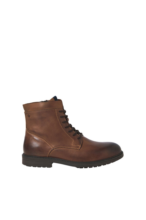 Jack & Jones Botas de couro com cadar&ccedil;o cru