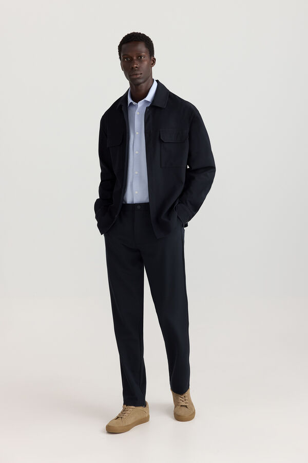 Springfield Camisa performance comfort quick dry e non-iron azul
