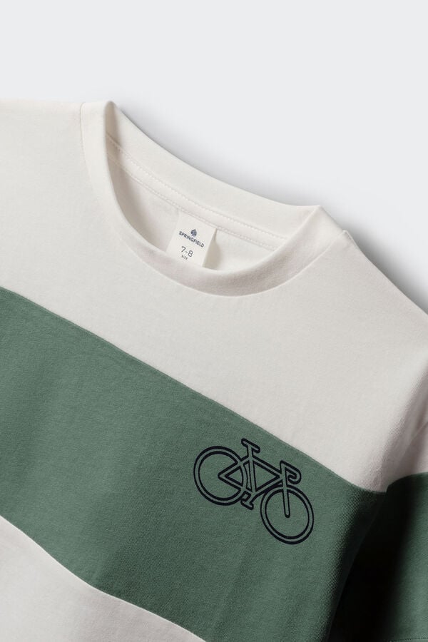 Springfield Kids T-shirt de manga curta marinheira para menino verde