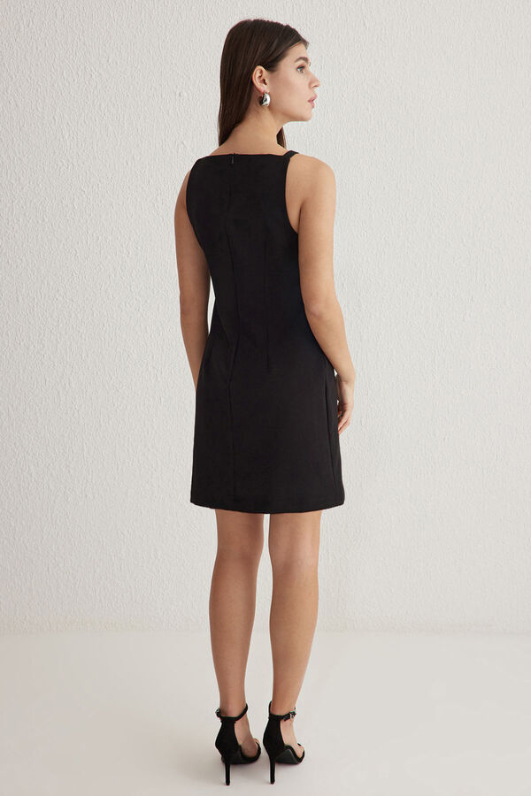 Trendyol Vestido mini ajustado tirantes negro