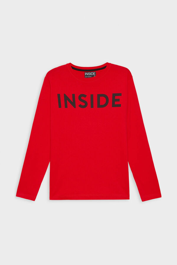 Inside Camiseta Estampado Inside rojo