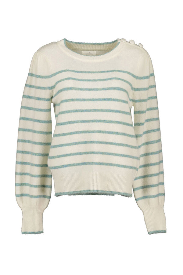 Springfield Striped jumper with shoulder buttons smeđa