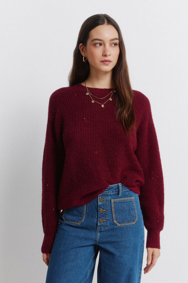 Springfield Pull &agrave; paillettes rouge