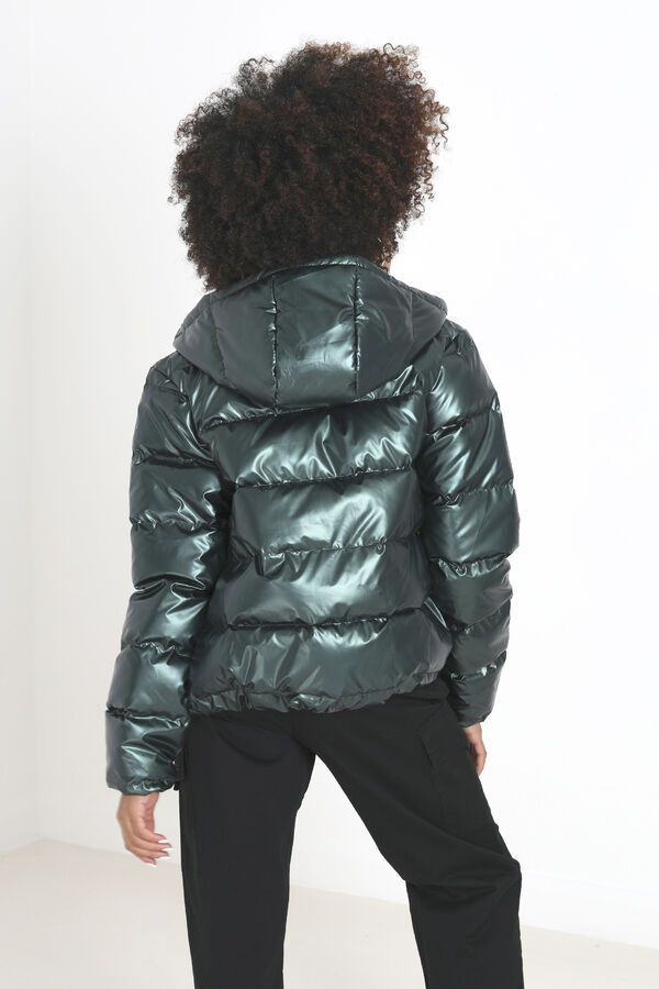 Brave Soul Quilted jacket with hood green