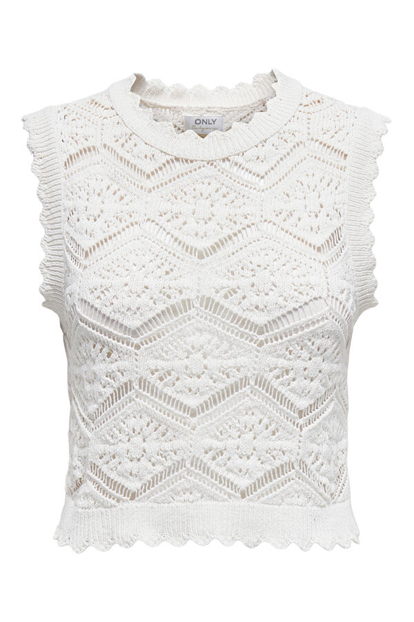 Springfield Jersey-knit sleeveless top white
