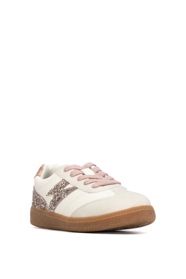 XTI Non-slip lace-up sneaker beige