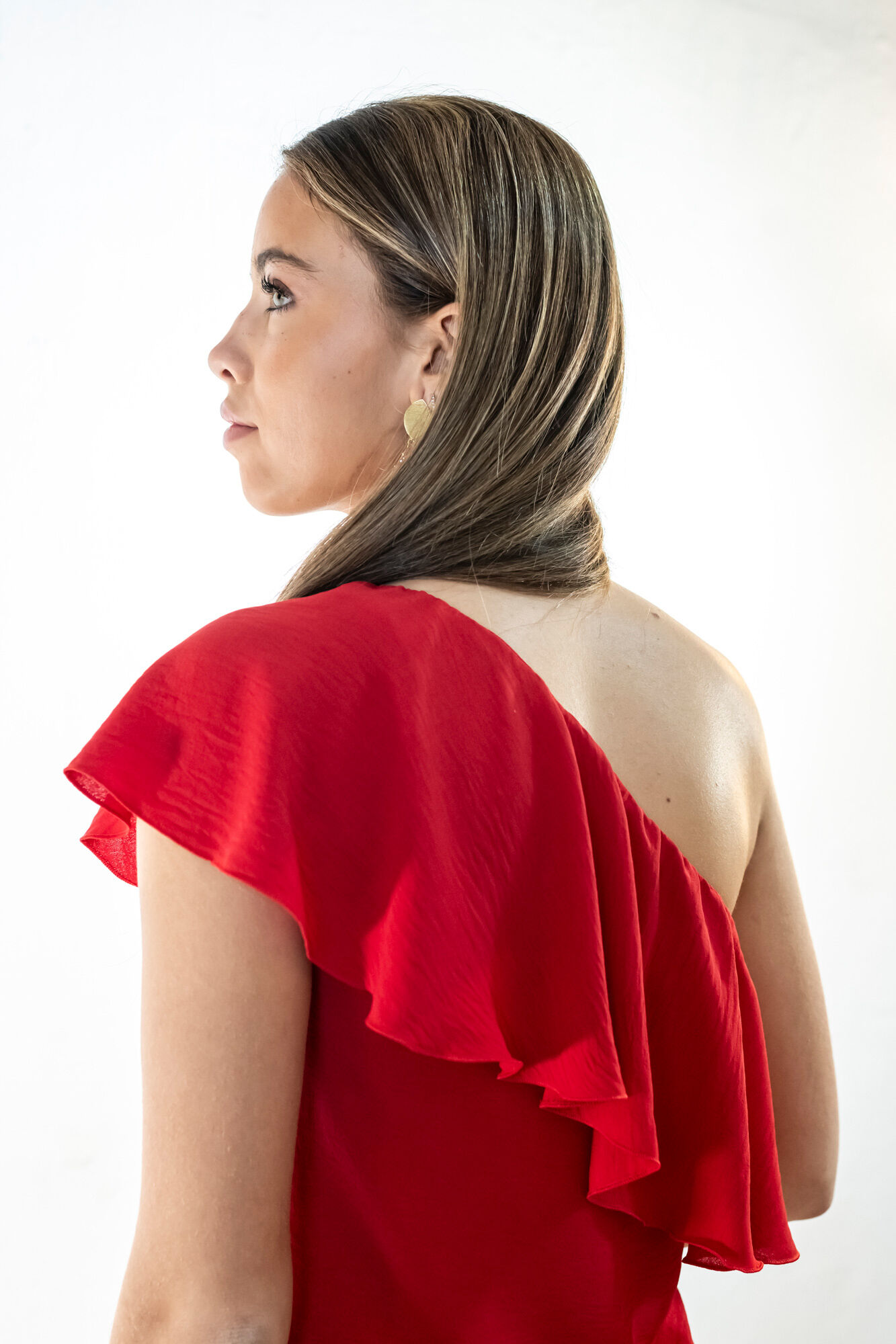 Cul Sac Vestido largo asim&eacute;trico